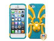 Apple iPhone 5S 5 Solid Pearl Yellow Tropical Teal Spiderbite Hybrid Case Cover