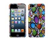 Apple iPhone 5S 5 Rainbow Gemstones 2D Silver Phone Protector Case Cover
