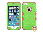 Apple iPhone 5S 5 Pearl Green Electric Pink TUFF Hybrid Case Cover Diamonds