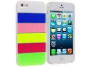Rainbow Glitter TPU Design Soft Case Cover for Apple iPhone 5 5S