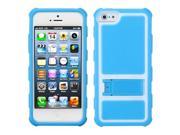 Apple iPhone 5S 5 Baby Blue Gummy Armor Stand Case Cover
