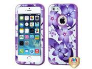 Apple iPhone 5S 5 Purple Hibiscus Flower Romance Purple VERGE Hybrid Case Cover