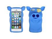 Apple iPhone 5S 5 Baby Blue Pig Nose Skin Case Cover