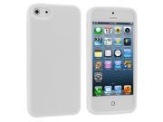 White Silicone Soft Skin Case Cover for Apple iPhone 5 5S