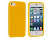Yellow Silicone Soft Skin Case Cover for Apple iPhone 5 5S