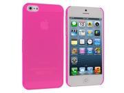 Hot Pink 0.3mm Crystal Hard Back Cover Case for Apple iPhone 5 5S