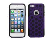 Apple iPhone 5S 5 Purple Black Dots Advanced Armor Phone Case Cover