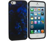 Black Blue Skull TPU Design Soft Case Cover for Apple iPhone 5 5S