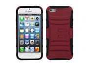 Apple iPhone 5S 5 Red Black Advanced Armor Stand Protector Case Cover