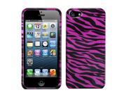 Apple iPhone 5S 5 Zebra Skin Hot Pink Black 2D Silver Phone Case Cover
