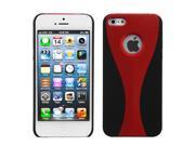 Apple iPhone 5S 5 Red Black Wave Phone Back Case Cover
