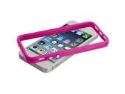 Solid Hot Pink TPU Bumper with Metal Buttons for Apple iPhone 5 5S