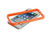 Solid Orange TPU Bumper with Metal Buttons for Apple iPhone 5 5S