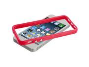 Solid Red TPU Bumper with Metal Buttons for Apple iPhone 5 5S