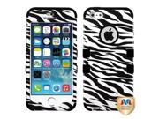 Apple iPhone 5S 5 Zebra Skin Black TUFF Hybrid Phone Protector Case Cover