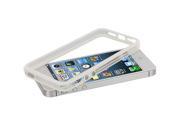 White Clear TPU Bumper with Metal Buttons for Apple iPhone 5 5S