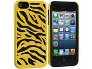 Black Yellow Hybrid Zebra Hard Soft Case Cover for Apple iPhone 5 5S