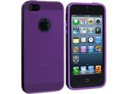 Purple Black Hybrid TPU Bumper Case Cover for Apple iPhone 5 5S