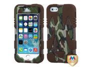 Apple iPhone 5S 5 Green Brown Camo Brown Cyborg Hybrid Phone Case Cover