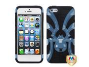Apple iPhone 5S 5 Metallic Sky Blue Black Spiderbite Hybrid Case Cover