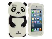 Black Panda Silicone Design Soft Skin Case Cover for Apple iPhone 5 5S