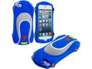Blue Car Silicone Design Soft Skin Case Cover for Apple iPhone 5 5S