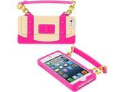 Hot Pink Handbag Silicone Design Soft Skin Case Cover for Apple iPhone 5 5S