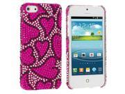 Pink Heart Swirl Bling Rhinestone Case Cover for Apple iPhone 5 5S
