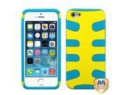 Apple iPhone 5S 5 Hard Yellow Tropical Teal Fishbone Case Cover