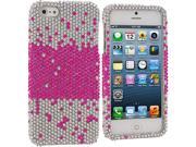 Pink Stream Bling Rhinestone Case Cover for Apple iPhone 5 5S