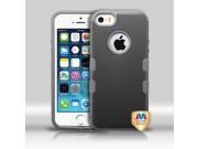 Apple iPhone 5S 5 Natural Black Iron Gray TUFF Merge Hybrid Case Cover