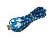 Blue Rope Braided Heavy Duty Lightning Data Sync Cable Charger 10FT
