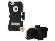 Apple iPhone 5S 5 Natural Black White TUFF Hybrid Case Cover Stand Holster