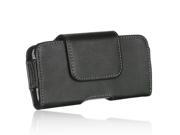 Black Flip Leather Holster Pouch for Apple iPhone 5 5S 5C