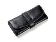 Women s Leather Bifold Wallet Womens Leather Purse Black