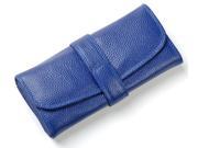 Women s Leather Bifold Wallet Womens Leather Purse Blue