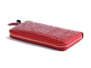 Womens Patent Leather Wallet Purse Floral Wallet Red