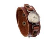 Leather Handmade Bracelet Wrist Watch Adjustable Bangle