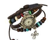 Leather Handmade Bracelet Wrist Watch All in one Match Style