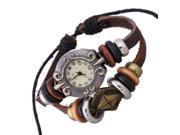 Leather Handmade Bracelet Wrist Watch Vintage Style