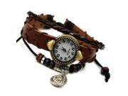 Fashion Leather Handmade Bracelet Wrist Watch Adjustable