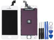 Full Set LCD Screen Replacement Digitizer Assembly Display Touch Panel White for iPhone 5C Free Repair Tool Kits
