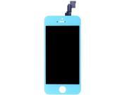 LCD Display Touch Screen Digitizer Assembly Replacement with Home Button for iPhone 5S Light Blue
