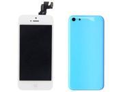 White Pre assembled Replacement Touch Screen Digitizer LCD Display LCD Shield Plate Spares Parts Front Camera Home Button Earpiece Speaker Blue Back