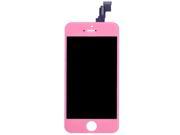 Pink Glass Panel LCD Display Touch Screen Digitizer Assembly Replacement Compatible with Home Button for iPhone 5C