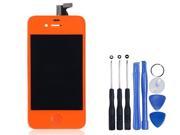 Replacement Full Set Front LCD Display Touch Screen Digitizer Assembly With Home Button For iPhone 4 CDMA Orange Tools Kit