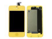 LCD Touch Screen Assembly Front LCD Touch Screen Digitizer Back Cover Housing Home Button for iPhone 4 GSM AT T Yellow