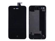 LCD Display With Compatible Touch Screen Digitizer Assembly Replacement Back Cover Home Button For iPhone 4S Black