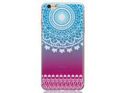 Plastic TPU Case Cover for Iphone 6 Henna White Floral Paisley Flower Mandala For iphone 6 5.5 inch Screen Red Blue