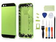 High Quality Back Panel Housing Case Cover w Buttons SIM Card Tray Compatible for iPhone 5s with Open Kit Black Green